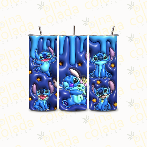 3D Puff Stitch Tumbler