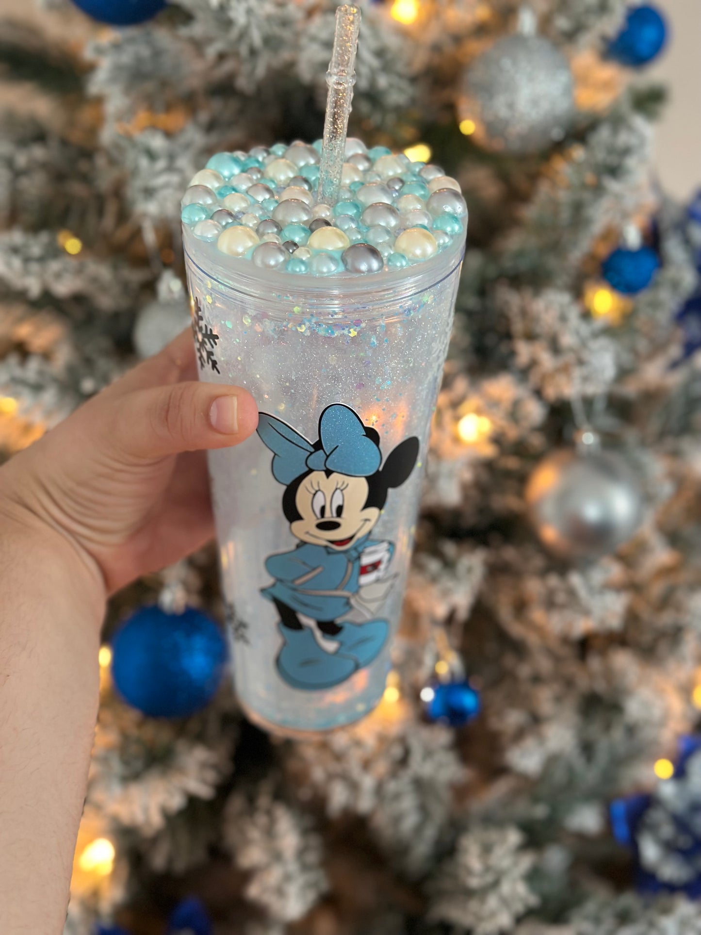 Minnie Mouse Snowglobe Tumbler