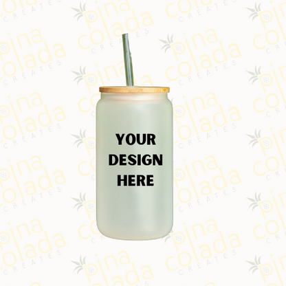 Lata de vidrio personalizada