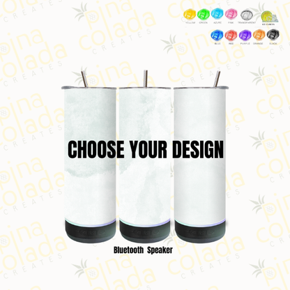 Custom 20oz Tumbler with Bluetooth Speaker
