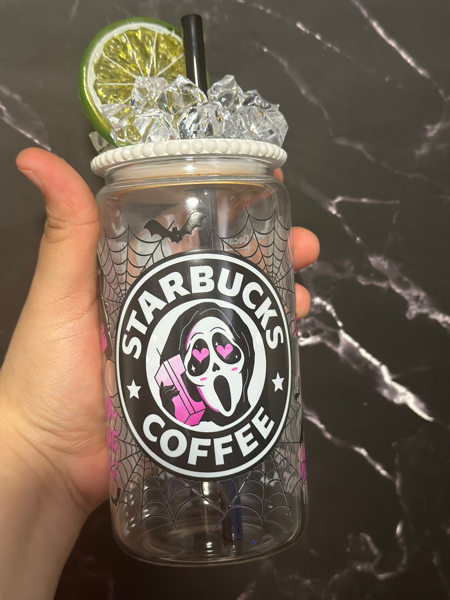Ghost Face Coffee Glass Can