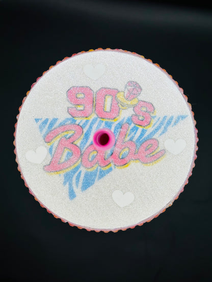 Vaso de globo de nieve de dibujos animados de los 90