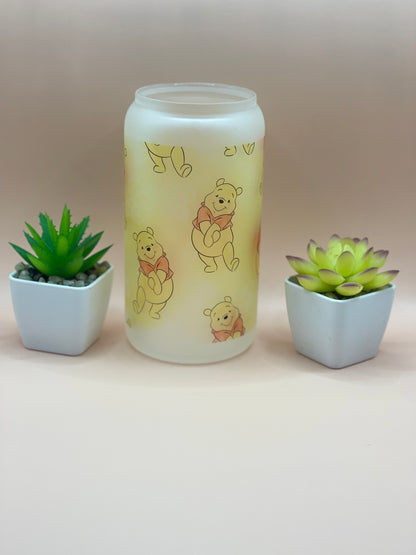 Winnie the Pooh Frosted Glass Can