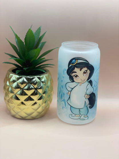 Jasmine Frosted Glass Can