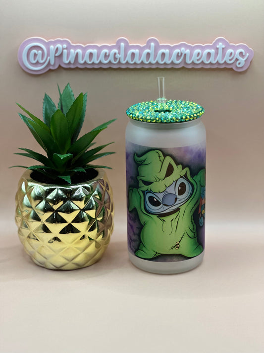 Stitch Oggie Boogie Frosted Glass Can