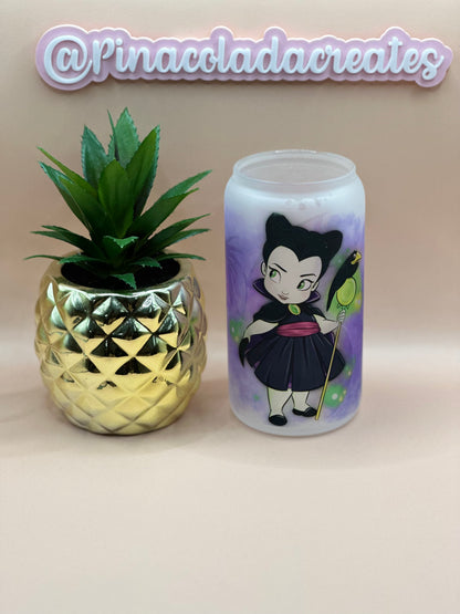 Maleficent Frosted Glass Can