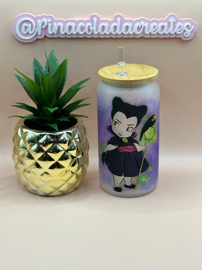Maleficent Frosted Glass Can