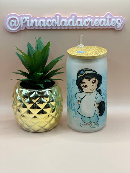 Jasmine Frosted Glass Can