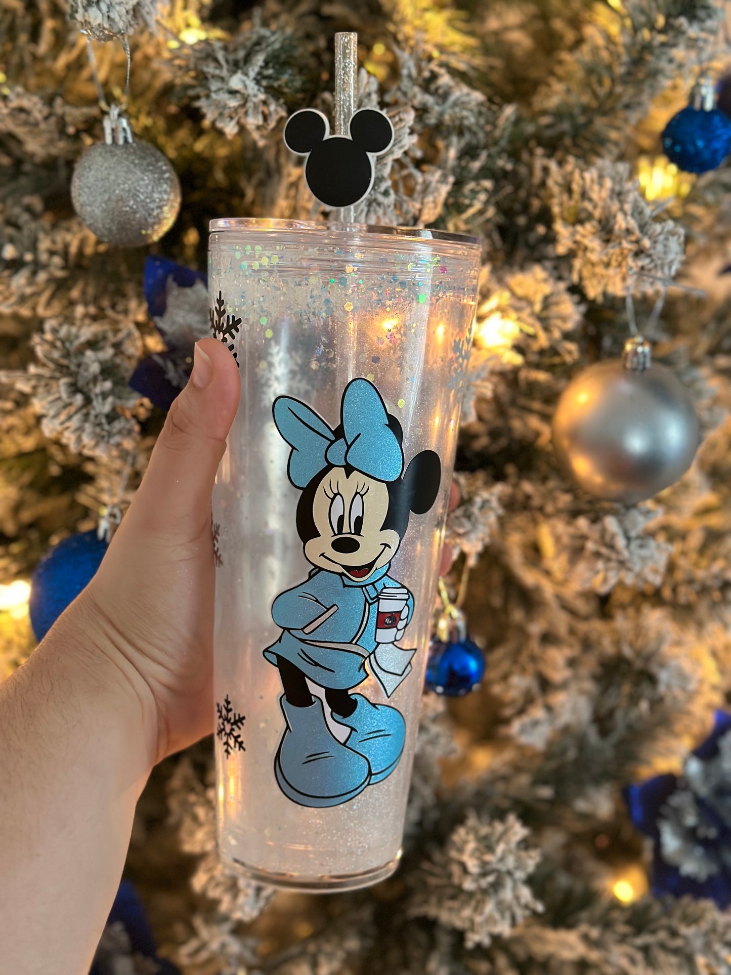Minnie Mouse Snowglobe Tumbler